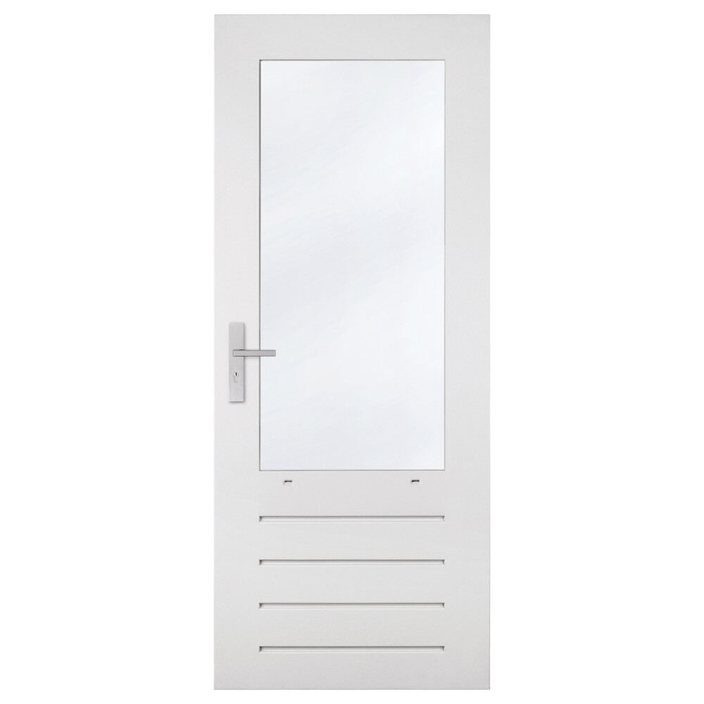 HARDHOUTEN BALKONDEUR, HOOGTE 211,5 83 CM BREED, BORSTWERING 66 CM