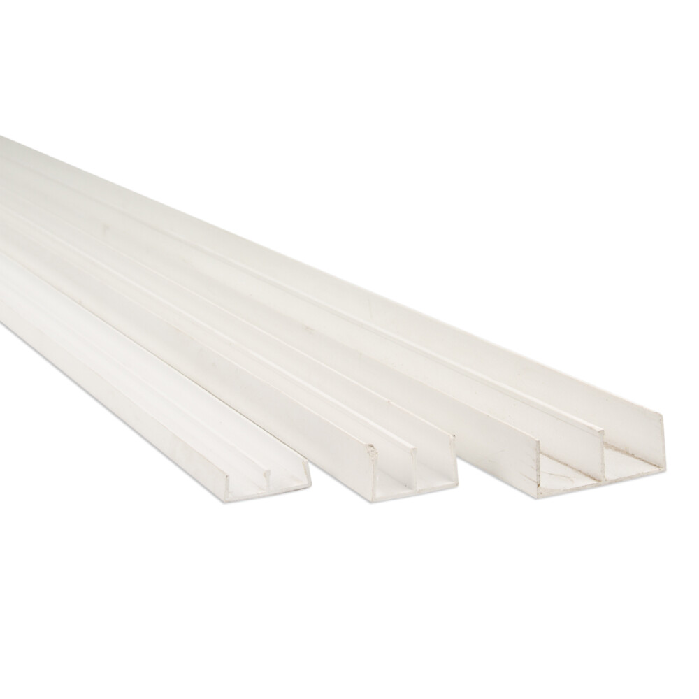 KUNSTSTOF BOVENRAIL WIT 2X4MM 275 CM
